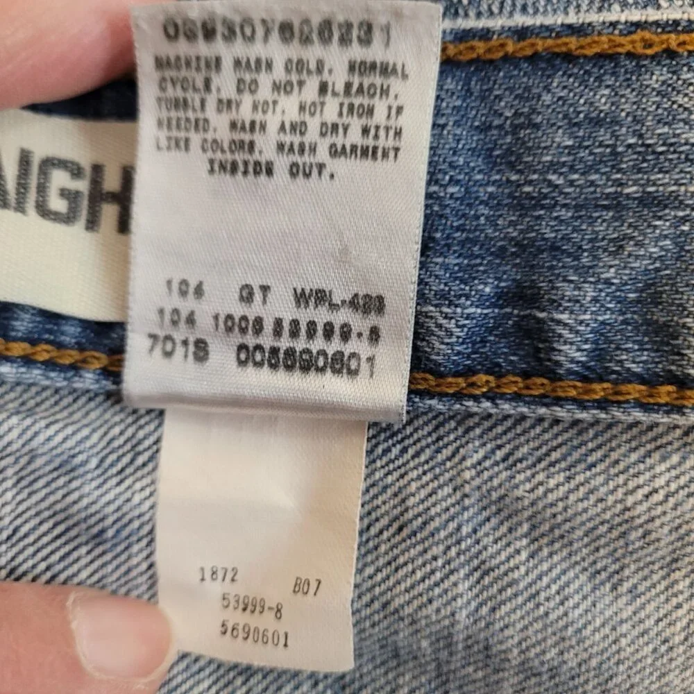 Levis Loose Straight Jeans W34/L32 Mens Denim 100% Cotton Blue - Picture 9 of 10